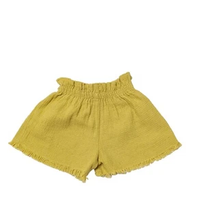 Zara Textured High Waisted Paperbag Shorts Girl's Size 4 - Picture 1 of 7