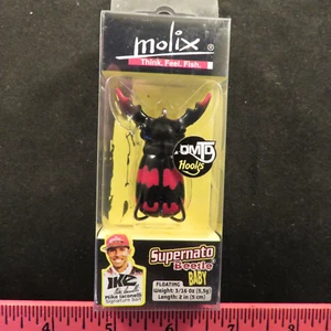 Molix Mike Iaconelli Supernato Beetle Baby Topwater SBEEB-221 Black Red Stripe * - Picture 1 of 6