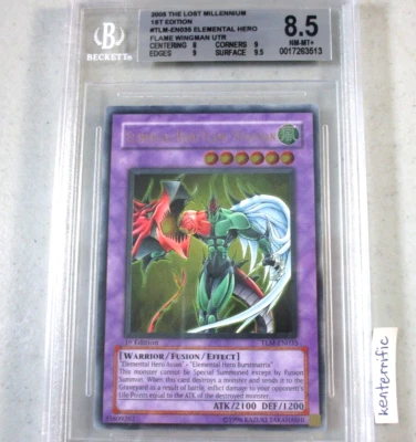 BGS 8.5 Elemental Hero Flame Wingman TLM-EN035 1st Ultimate Rare YuGiOh English - Image 1 of 4