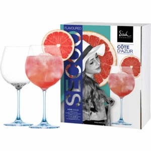 Eisch Côte d`Azur Secco Flavoured 2er Set Cocktailglas Kristallglas Blau 630 ml - Bild 1 von 1