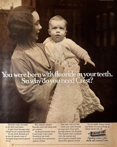 1972 Crest Toothpaste Print Ad, American Dental Association, Hygiene Ad - Bild 1 von 1
