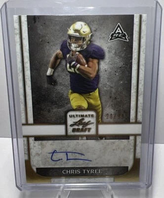 Chris Tyree 2022 Leaf Ultimate Draft #BA-CT2 Gold #D 20/99 NICE! - Image 1 of 3