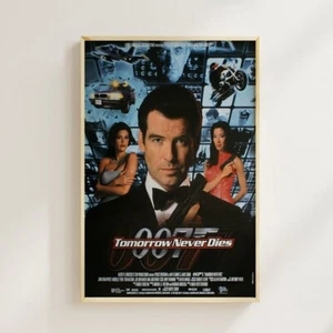 007 Tomorrow Never Dies 1997 Movie Poster Wall Decor Art Print Canvas Poster - Picture 1 of 5