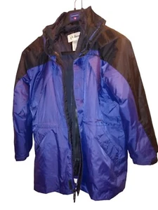 L.L. Bean Kids L(14-16) Winter Coat Hooded Purple Primaloft Removable Liner Warm - Picture 1 of 8