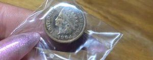 1904 Indian Head Penny Button United States Handmade Currency Button Vintage - Picture 1 of 6