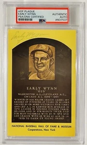 PSA DNA Early Wynn Signed HOF Hall Of Fame Plaque Certified Authentic Slabbed - Picture 1 of 2