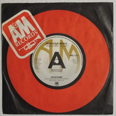 SUPERTRAMP Breakfast In America / Gone Hollywood 1979 UK PROMO 7" Hodgson 45 - Image 1 of 2