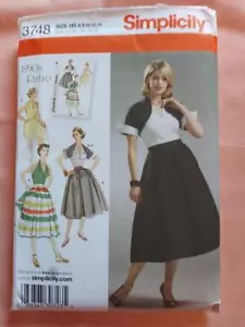 Simplicity 3748 Misses'/Petite Skirt, Shorts, Halter & Bolero Pattern Size 6-14 - Picture 1 of 2