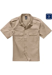 BRANDIT Camicia uomo militare US a maniche corte Over Sizes Beige - Picture 1 of 8