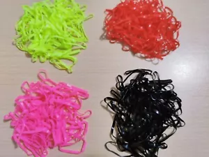 40pcs Child Hair Holders Rubber Elastic Bands Girls Ties Pink Red Black Green - Picture 1 of 12