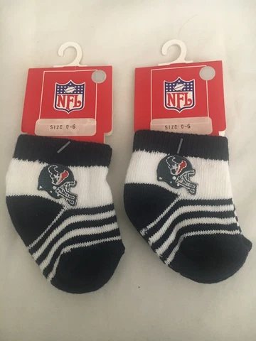 HOUSTON TEXANS BABY BOOTIES X2 PR, FAN STYLE HEAD TO TOES,NFL LICENSED  NWT Cover