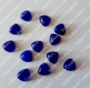 Blue Jade Trillion Cabochon 6x6mm To 20x20mm Natural Loose Gemstone - Bild 1 von 5