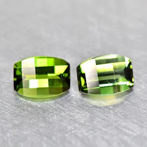1.67Ct (2Pcs) Fancy Cut Pleasant Green Color Unheated Nigerian Tourmaline - Picture 1 of 1