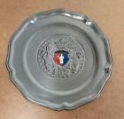 Bastogne Crest Metal Wall Hanging Plate With Red Blue Emblem And Lions W Crown