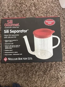 New Sili Gourmet Separator Glass Fat William Bounds LTD Kitchen Tools 4 Cups 1QT - Picture 1 of 1