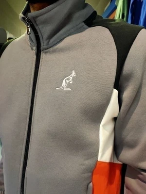  Voller TrainingsAnzug HERREN Australian Shadow Felpa Stahlgrau Plüsch-Baumwoll - Bild 1 von 4