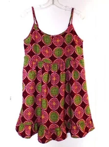 ONE CLOTHING SHORT RED & GREEN SPAGHETTI STRAP SUNDRESS Size Jr. L - Picture 1 of 4