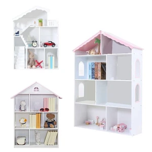 Estantería de madera para casa de muñecas de 3/4 niveles estantería para niños libros juguetes almacenamiento - Imagen 1 de 29
