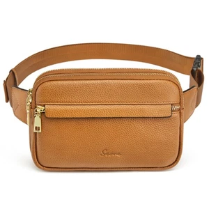 Fanny Packs for Women Genuine Leather RFID Blocking Crossbody Bags Purses Sli... - Picture 1 of 9