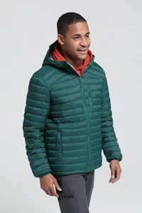 Mountain Warehouse Mens Down Padded Jacket Water Resistant Hooded Winter Coat - Picture 1 of 80