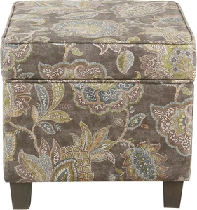 Classic Square Storage Ottoman with Lift off Lid | Ottoman with Storage for Livi - Picture 1 of 4