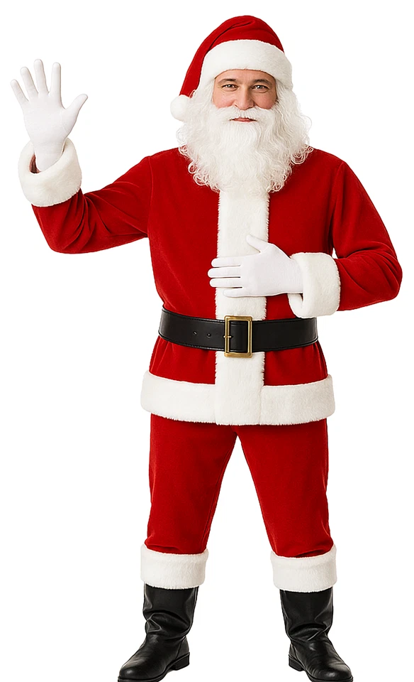 BAD TASTE 7-teiliges Weihnachtsmann Kostüm - Größe S-XXXXL - Santa Claus Set Nikolaus
