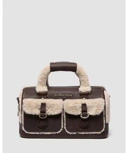 Dr. Martens 41738200 GRIZZLY_MILO_FUR_TOP_HANDLE_BAG_DARK BROWN NATURAL 2025 - Picture 1 of 14