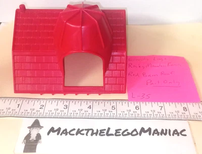 Lincoln Logs Rocky Mountain Ranch rojo granero techo parte solamente Foto 1 de 4