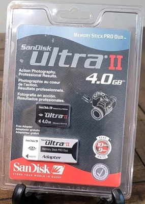 SanDisk Ultra II 4.0 GB Pro Duo Memory Stick Adapter Read Write Magicgate - Image 1 of 4