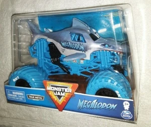 MONSTER JAM 1/24 MEGALODON w/ BLUE TIRES & FRAME - NEW DIECAST MONSTER TRUCK - Picture 1 of 2