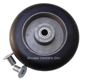 6DBC6B 6" X 2" Balloon Cushion Rubber on Aluminum Wheel 350 lbs Capacity - Picture 1 of 1