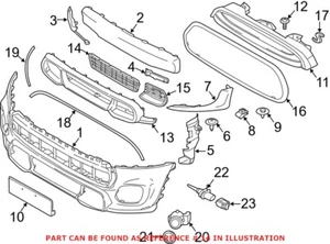 Genuine OEM Front Center Lower Grille 51117360738 for Mini F55 F56 F57 Cooper - Picture 1 of 1