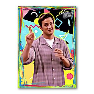 Chandler Bing Friends 90s Character Sketch Card Limited 06/30 Dr. Dunk Signed