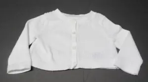 INFANT GIRLS BABY GAP WHITE PENTEL CARDIGAN SWEATER SIZE 6-12 MONTHS - Picture 1 of 2