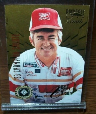 BOBBY ALLISON #12/26 1993 PINNACLE ZENITH 1983 CHAMPION STONE PROMO CARD - Image 1 of 2