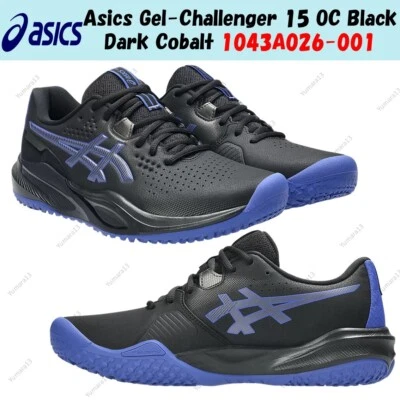 Asics Gel-Challenger 15 OC Negro Cobalto Oscuro 1043A026-001 Hombres Talla - Imagen 1 de 4