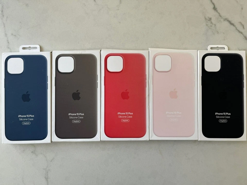 NEW Genuine Apple iPhone 15 PLUS (6.7") Silicone Case w/Magsafe-Multiple Colors - Image 1 of 1