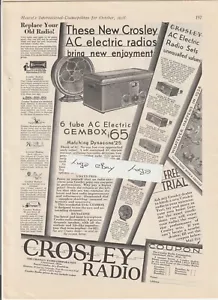 1928 CROSLEY RADIO Magazine AD~GEMBOX/Showbox/BANDBOX/Jewelbox~DeVILBISS PERFUME - Picture 1 of 2