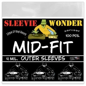 100 LP Outer Sleeves 4mil Mid Fit Plastic for 33rpm Vinyl Record Albums 12-3/4" - Imagen 1 de 7
