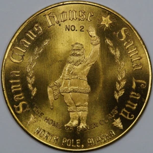 1965 North Pole Alaska Santa Claus House Inc. Souvenir Dollar - Picture 1 of 2
