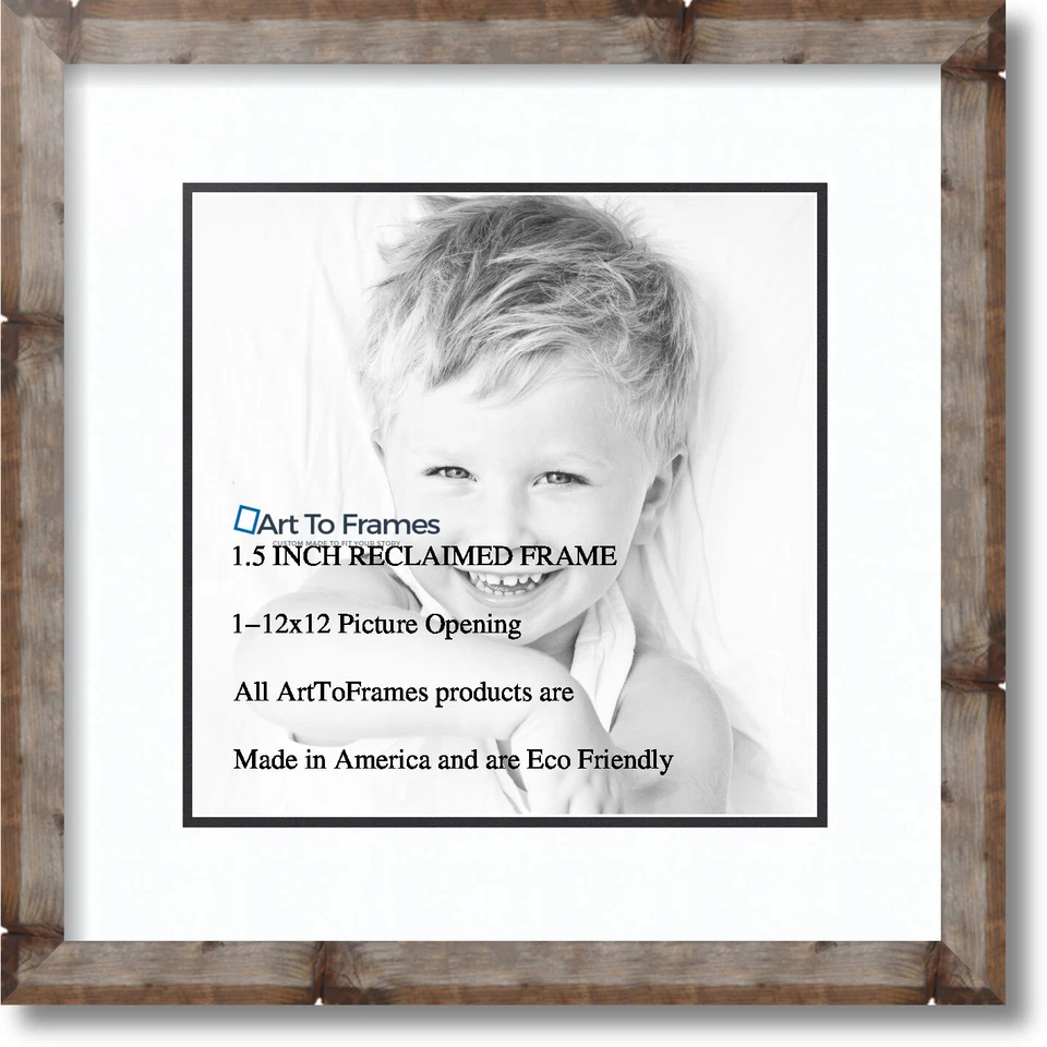 ArtToFrames Matted 16x16 Natural Picture Frame with 2" Double Mat, 12x12 Opening - Image 1 of 1