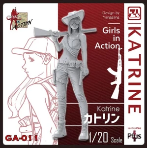 Conjunto de figuras de resina Katrine genuinas 1/20 niñas en acción modelo GA-011 - Imagen 1 de 7