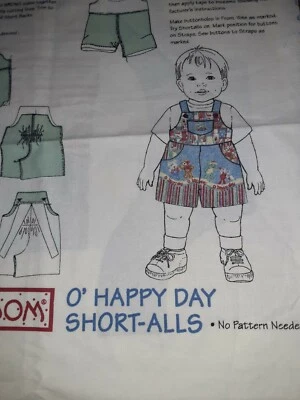 Lot of 2 Daisy Kingdom O' Happy Day Short-Alls  Sizes 6-24 Months - Image 1 of 4