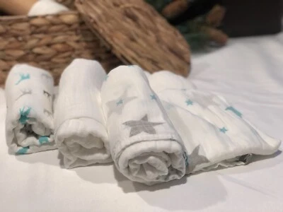 Хлопковое облако ** муслиновое пеленальное одеяло 100% органический хлопок - Изображение 1 из 4