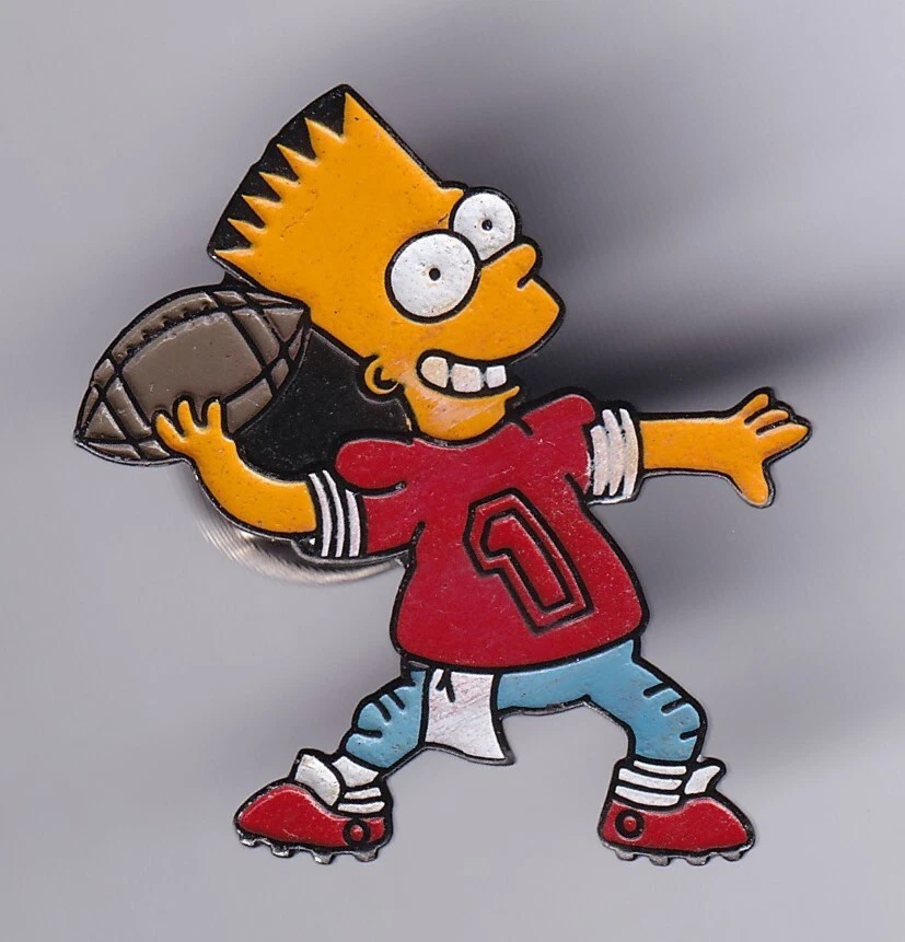 RARE PINS PIN'S .. BD COMICS CARTOON THE SIMPSONS BART FOOTBALL USA ~FV - Photo 1/1