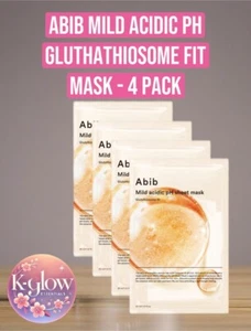 Abib Mild Acidic pH Sheet Mask – Glutathiosome Fit  4 each - Authentic/US Seller - Picture 1 of 7
