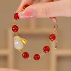 Chinese Style Rabbit Beads Bracelet Adjustable Bangle Women New Year Party Gift