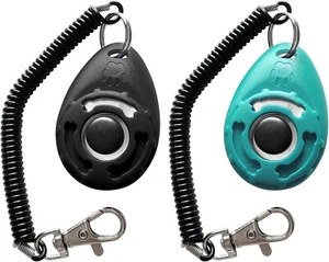 Haustier - Hundetraining Clicker mit Handschlaufe - (schwarz + blau) - Bild 1 von 7
