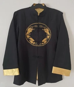 Kung Fu Jacket in Gold aus Seide (Größe M) - Schneideranfertigung - Bild 1 von 4