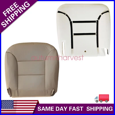 For 95 96 1997 1998 1999 GMC Sierra Driver Bottom Seat Cover Tan & Foam Cushion - Image 1 of 4